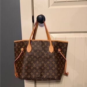 Louis Vuitton Neverfull Tote MM Brown Canvas Monogram